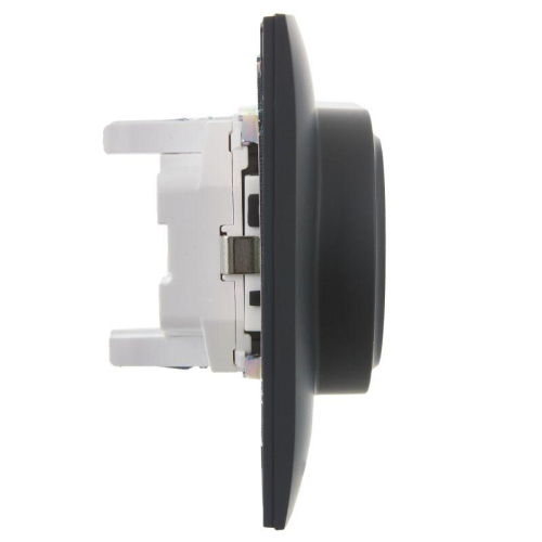 Розетка 2-м SKANDY 16А с заземл. защ. шторки в сборе SK-R07G графит IEK SK-R24-16-K53-F