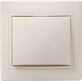 Выключатель кнопочный 1-кл. СП Кварта 10А IP20 ВСк10-1-0-ККм крем. GENERICA EVK13-K33-10-DM