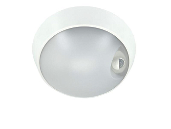 Светильник светодиодный WP 15 C 18W OP 840 D220 WH MDM 220х80мм 18Вт 4000К IP54 ЖКХ круглый пылевлагозащ. с датчиком движ. бел. Русский Свет 15071524504