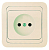 Розетка 1-м СП Mimoza 16А IP20 без заземл. керамика крем./крем. Makel 25002