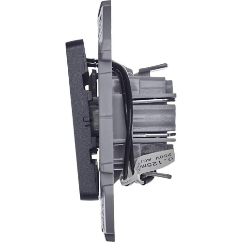 Выключатель 1-кл. Inspiria 10А IP20 250В 10AX с подсветкой/индикацией механизм антрацит IEK 673613