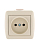 Розетка 1-м ОП Nata 16А IP20 без заземл. керамика крем. LEZARD 710-0300-121