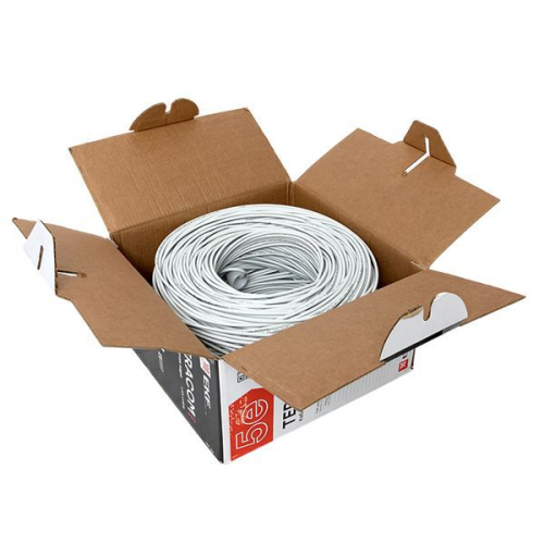 Кабель витая пара U/UTP кат.5E 4 пары 24 AWG solid LSZH нг(А)-HF сер. (м) TERACOM PRO EKF TRP-5EUTP-04LSH-GY-IN3