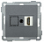 Механизм розетки СП HDMI BOLERO РHDMI-0-Б антрацит IEK EHB10-K95