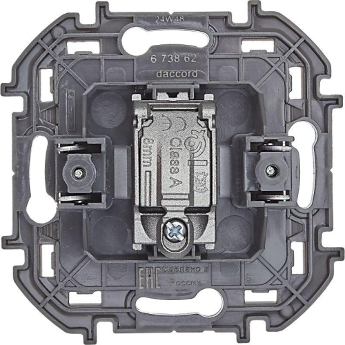 Розетка телевизионная проходная TV Inspiria 14дБ 5-862мГц механизм алюм. IEK 673862