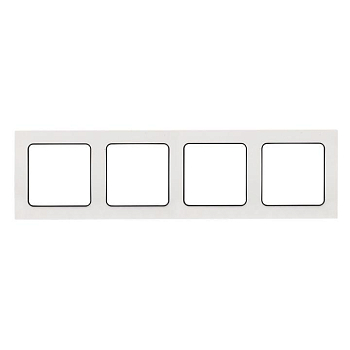 Рамка 4-м Стокгольм бел. с линией цвета черн. PROxima EKF EZM-G-305-20