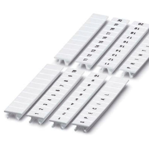 Маркировка для клемм ширина 8мм L1 L2 L3 N PE вертикальная ориентация 1шт=полоса из 10 маркеров (уп.100шт) DKC NUPUTUK-8-L1-PEV