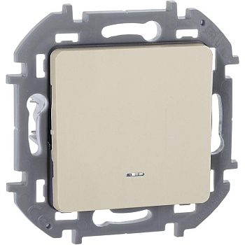 Переключатель 1-кл. Inspiria 10А IP20 250В 10AX с подсветкой/индикацией механизм сл. кость IEK 673661