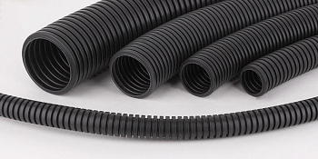 Труба гофрированная ПВХ легкая d25мм с протяжкой черн. (уп.50м) Ruvinil 12501Ч