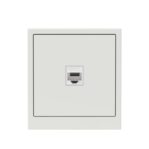 Розетка компьютерная 1-м KANT RJ45 кат.6A без шторки бел. песок DKC 7010673