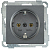 Розетка 1-м СП Bolero РС11-1-0-Б 16А IP20 с заземл. механизм антрацит IEK ERB11-K95-16