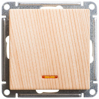 Переключатель проходной 1-кл. СП W59 10А IP20 10AX с подсветкой механизм сосна SE VS610-157-7-86