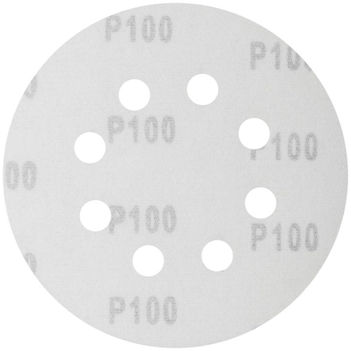 Круг шлифовальный с отверстиями (липучка) алюм./оксид 125мм Р 100 (уп.5шт) FIT 39665