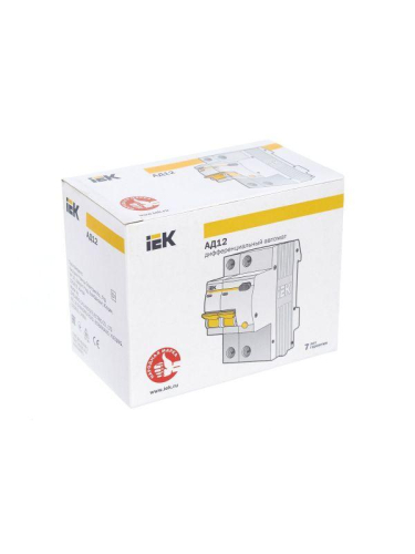 Выключатель автоматический дифференциального тока 2п C 16А 100мА тип AC 4.5кА АД-12 KARAT IEK MAD10-2-016-C-100