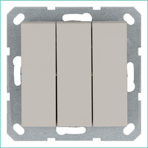 Выключатель 3-кл. 10А IP20 механизм тауп Jasmart G3031T