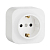Розетка 1-м ОП Quteo 16А IP20 250В 2P+E с заземл. защ. шторки бел. IEK 782220