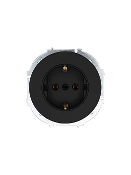 Розетка 1-м OSEN IP20 16А с заземл. ПБТ механизм черн. бархат LEZARD 743-4288-122B