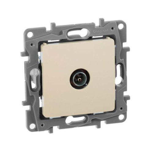 Розетка телевизионная TV СП Etika 2дБ 0-2400МГц с топологией "звезда" механизм сл. кость IEK 672351