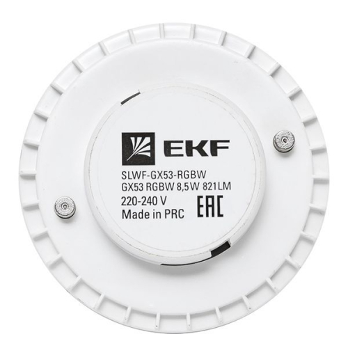 Лампа Умная Connect 8.5Вт таблетка RGBW GX53 220-240В Wi-Fi EKF slwf-gx53-rgbw