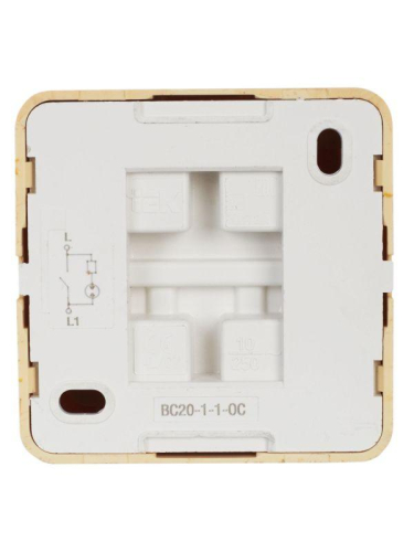 Выключатель 1-кл. ОП Октава 10А IP20 ВС20-1-1-ОС с индикацией сосна GENERICA EVO11-K03-10-DC