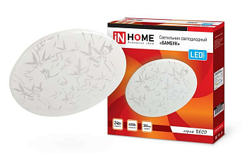 Светильник светодиодный DECO БАМБУК 24Вт 4000К 2160лм 230В 330х55мм IN HOME 4690612021911