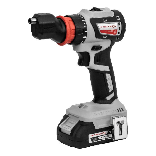 Дрель-шуруповерт аккумуляторная бесщеточн. ДА-13/18В 50 комби АПИ (Li-ion кейс 2 аккум. 2А.ч 4 насадки) ИНТЕРСКОЛ 776.2.2.79