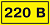 Символ "220В" 20х40 IEK YPC10-0220V-1-100