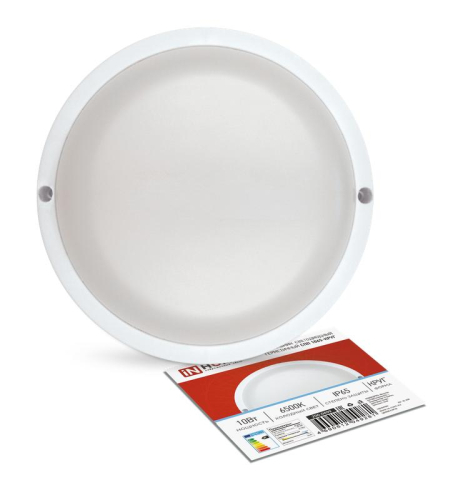 Светильник светодиодный СПП 1065-КРУГ 10Вт 6500К IP65 900лм 115мм герметичный IN HOME 4690612049281