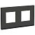 Рамка 2-м UNICA PURE горизонт. черн. стекло/антрацит SchE NU600486