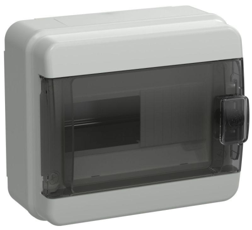 Корпус КМПн-8 TEKFOR IP65 черн. прозр. дверь пластик. IEK TF5-KP72-N-08-65-K03-K02