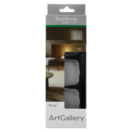 Рамка 3-м ArtGallery Pure метал. оникс SE GAL312303