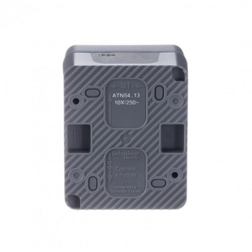 Выключатель 1-кл. ОП AtlasDesign PROFI IP54 10AX с подсветкой антрацит SE ATN544013