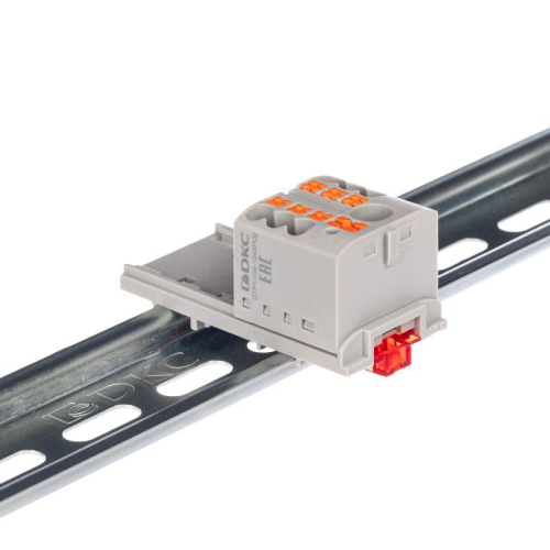 Блок распределительный зажим push-in 1 ввод 6кв.мм 6 точек подключения 2.5кв.мм сер. DKC DTP1-106-104SPUG