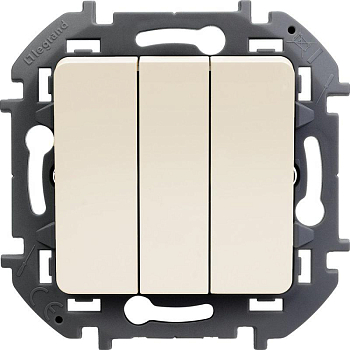 Выключатель 3-кл. Inspiria 20А IP20 250В 10AX механизм сл. кость IEK 673641