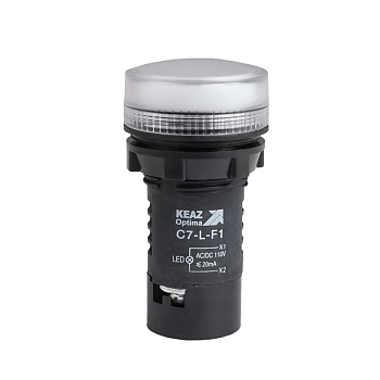 Лампа светодиодная OptiSignal Compact D22 С7-L-F1 бел. 110В AC/DC XB7EV01GP КЭАЗ 362153