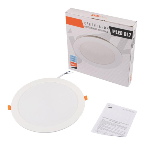 Светильник светодиодный PLED DL7 24Вт 6500К IP54 2040лм WH встраив. бел. Pro JazzWay 5069121