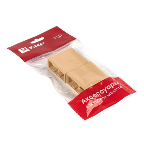 Соединитель на стык 40х16 под свет. дерево Plast PROxima (уп.4шт) EKF conl-40-16x4