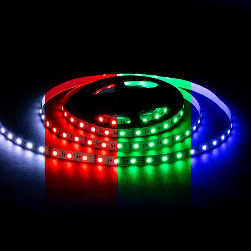 Лента светодиодная 12В 10Вт/м RGBW smd5050+2835 120д/м IP20 подложка 10мм (уп.5м) OGM LSE-272