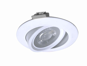 Светильник светодиодный Downlight RR 7Вт 180-265В 4000К кругл. поворотн. панель бел. КОСМОС KDownRR7W4000K