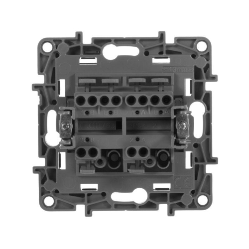 Переключатель 2-кл. СП Etika Plus 10А IP20 250В 10AX безвинтов. зажимы механизм антрацит IEK 672612