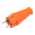 Вилка прямая влагозащ. 16А IP44 с заземл. COMPACT каучук оранж. Rexant 111-202
