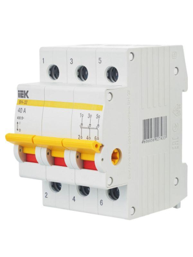 Выключатель нагрузки (мини-рубильник) 3п 40А ВН-32 KARAT IEK MNV10-3-040