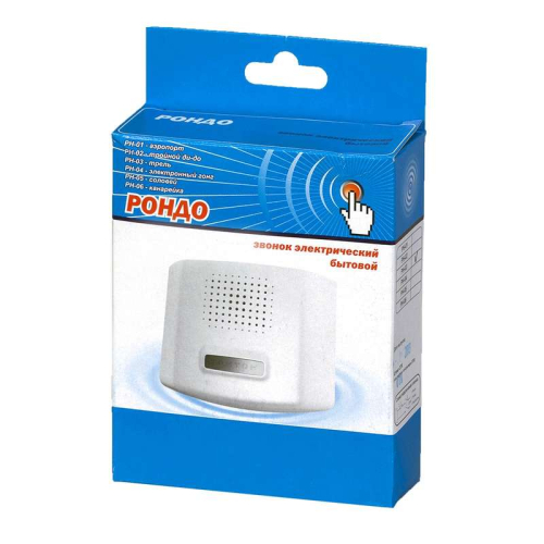 Звонок проводной Рондо аэропорт 220В 80-90дБА бел. МОНОМАХ РН-01