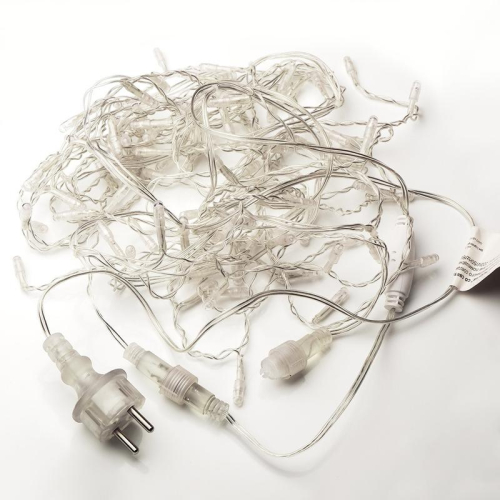 Гирлянда "Бахрома" OIC100LSE-B-T-I4-F 100LED син./бел. 2х0.5м 20 нитей 24/56/32/48см соединяемая до 20шт уличная мерцающая SHLights 4690601034991