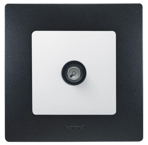 Розетка телевизионная оконечная TV СП Etika 5дБ 5-862МГц механизм бел. IEK 672265