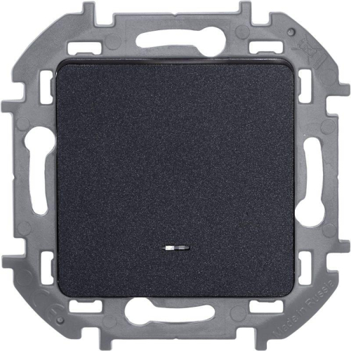 Переключатель 1-кл. Inspiria 10А IP20 250В 10AX с подсветкой/индикацией механизм антрацит IEK 673663