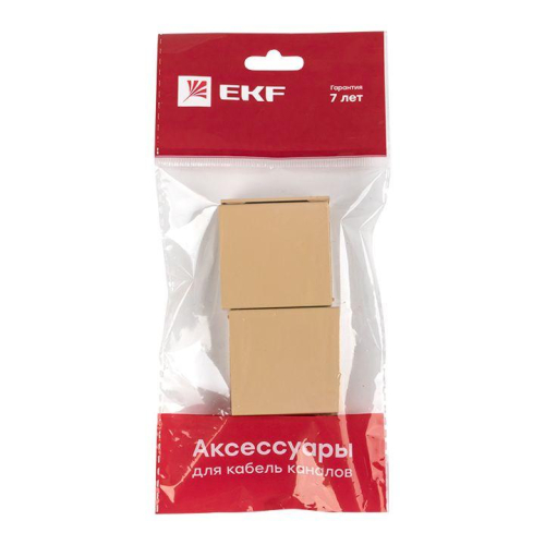 Соединитель на стык 40х16 под свет. дерево Plast PROxima (уп.4шт) EKF conl-40-16x4