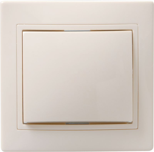 Выключатель кнопочный 1-кл. СП Кварта 10А IP20 ВСк10-1-0-ККм крем. GENERICA EVK13-K33-10-DM