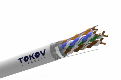 Кабель витая пара SF/UTP 4х2х24AWG(0.52мм) кат.5E PVC indoor Fluke tested 305м (м) PRO TOKOV ELECTRIC TKP-C06-SF/UTP-42-5E-305