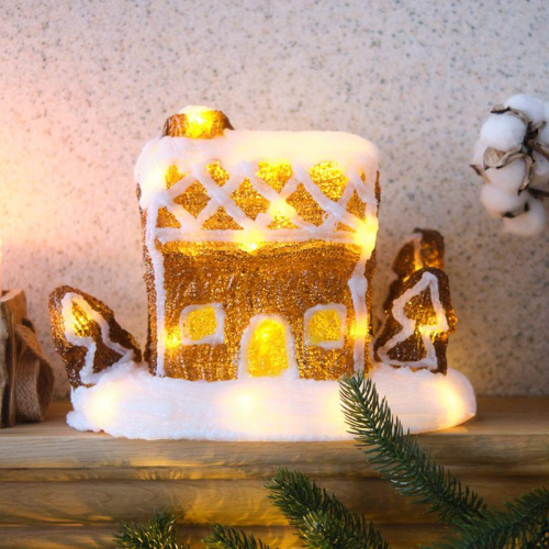 Фигура светодиодная акриловая "Пряничный домик" 26х15.5х20см 30LED 3хАА (не в комплекте) Neon-Night 513-324